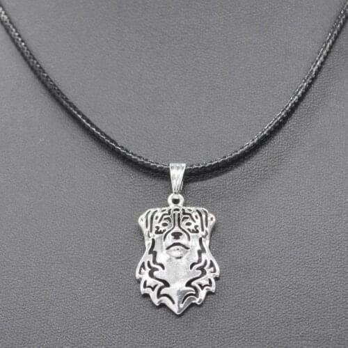 Women Rope Chain Alloy Animal Necklaces Jewelry Australian Shepherd Dog Necklaces For Lovers Drop Shipping