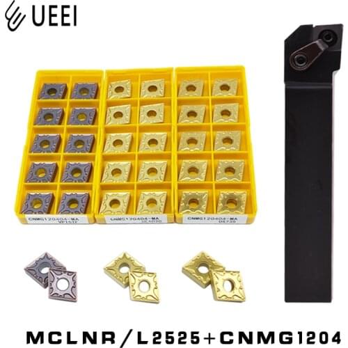 1pc MCLNR2525M12 MCLNL2525M12 Lathe Turning Tool+10pcs CNMG120404 CNMG120408 VP15TF UE6020 US735 turning insert