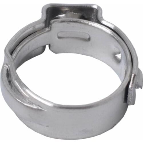 10 Pieces Air Hydraulic Hose Stainless Steel Single Ear Clamps 7.8mm-9.5mm