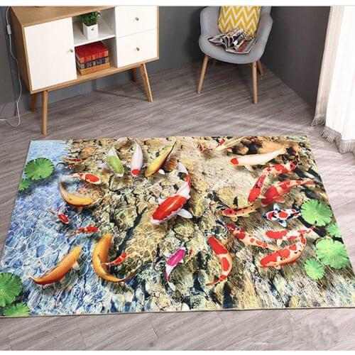 3D Printing Modern Pattern European Childred Non-Slip Carpet for Living Room Bedroom Hallway Floral / Animals World Bedside Rugs