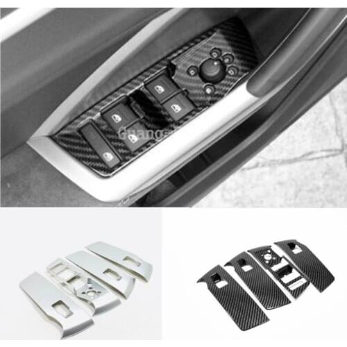 Car Door Window Glass Switch Button Panel Lift Armrest Handrail Trim Frame 4pcs For AUDI Q3 （F3）2018 2019 2020