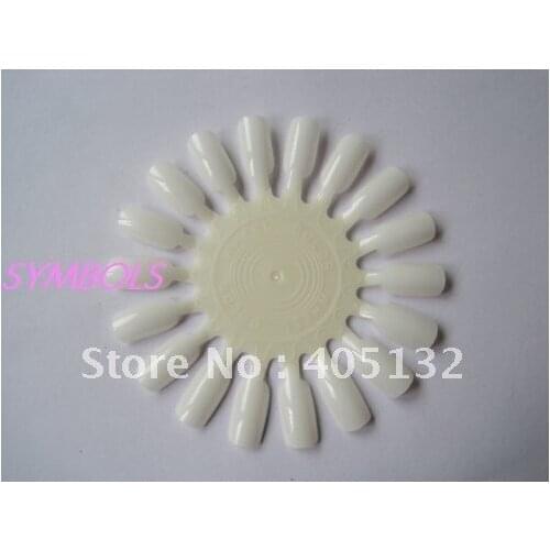 NA-02 Free Shipping 20pcs/lot nail art Round Natural Color Tip Polish Display Wheel nail art design display nail wheel display