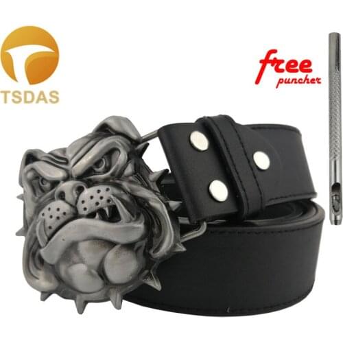 Free Shipping Dog Mens Belt Buckle High Quality Antique Silver Animal Belt Buckle For Boyfriend Birthday Gifts