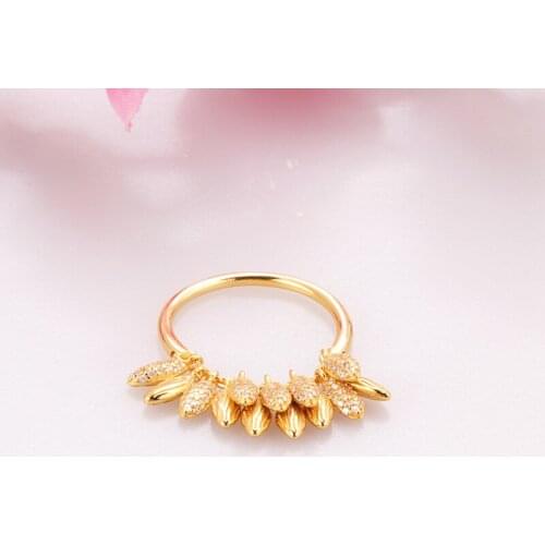 Bewill S925 Sterling Silver New Shine Flowing Grain Wheat Ear Pendant Fit Original Bracelet Necklace DIY Jewelry