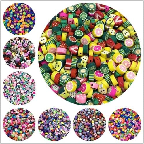 30pcs/lot Various styles Clay Beads Polymer Clay Spacer Beads For ewelry Making Bracelet Handmade Crafts