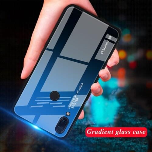Tempered Glass Case for Xiaomi Redmi Note 8 7 6 K20 Pro Glossy Stained Gradient Colorful Phone Cover for Redmi 7 6A 6 Pro 5 Plus
