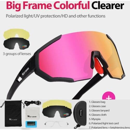 Colorful Anti-UV Sunglasses Men Women HD Sunglasses Cycling Bicycle Glasses Polarized Myopia Windproof Eyewear Goggles Equipment
