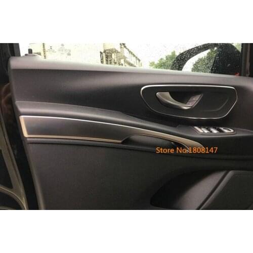 For Mercedes Benz Vito W447 2017 2018 2019 Car Door Interior Window Handrail Panel Armrest Cover Trim Frame Molding