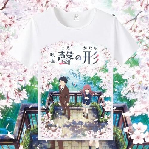 A Silent Voice Cosplay T Shirt Japanese Anime The Shape Of Voice Nishimiya Shouko Ishida shouya Summer T-Shirt Cartoon Top Tee