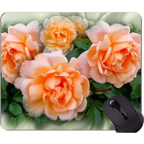 Gaming Mouse Pad Custom,Earth rose flower -Stitched Edges