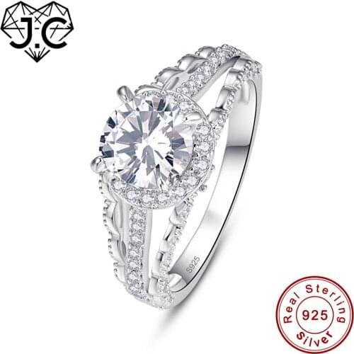 J.C Round Cut Mystic Rainbow & White Topaz 925 Sterling Silver Ring Size 6 7 8 9 Women Exquisite Fine Jewelry Gift