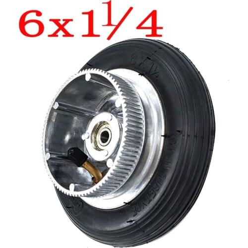 6x1 1/4 tyre wheel 150MM Wheel Aluminium Hub Inner Tube Electric Scooter 6 Inch Pneumatic Tire Electric scooter belt size