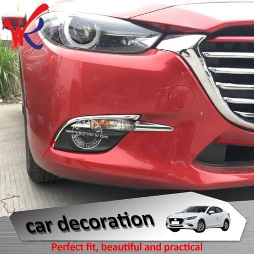 Loyalty for Mazda 3 AXELA 2017 Sedan Hatchback Front Fog Light Lamp Cover Trim Molding Car Accessories Auto Styling