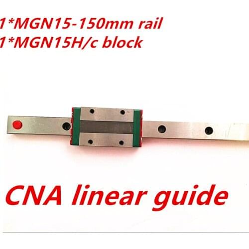Free shipping 15mm Linear Guide MGN15 150mm linear rail way + MGN15H Long linear carriage for CNC X Y Z Axis