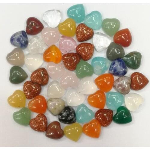 Fashion 10MM 50Pcs Heart shaped natural stone beads for making Jewelry love cabochon Earrings necklace accessories Free shipping
