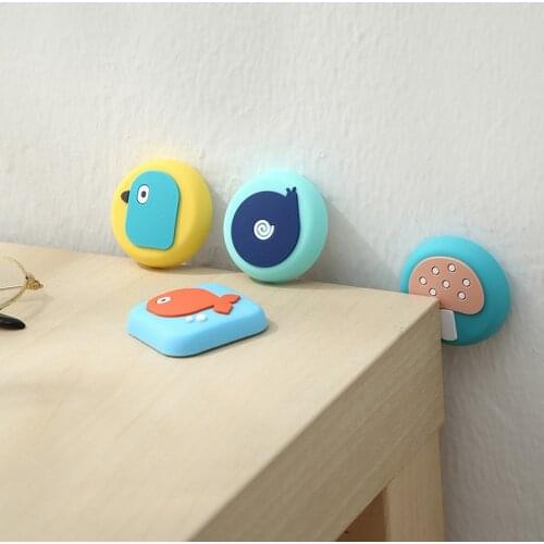 3pcs Anti-Collision Pad Suction Silicone Door Bumper Pad Door Stop Door Stop Bathroom Handle Door Top Invisible Wall Suction