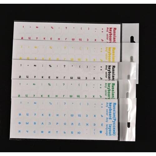Standard Waterproof Russian Language Keyboard Stickers Layout with Button Letters Alphabet for Computer Keyboard Protective film