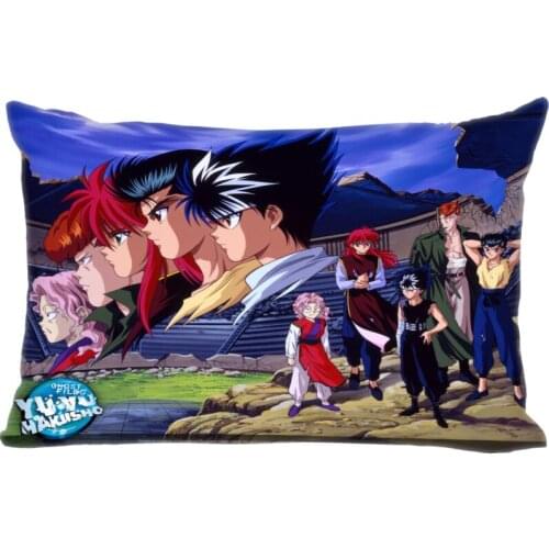 Big Size Yu Yu Hakusho Pillowcase Home Wedding Decorative Pillow Cover Rectangle Zipper Pillow Cases Satin Fabric A12.21