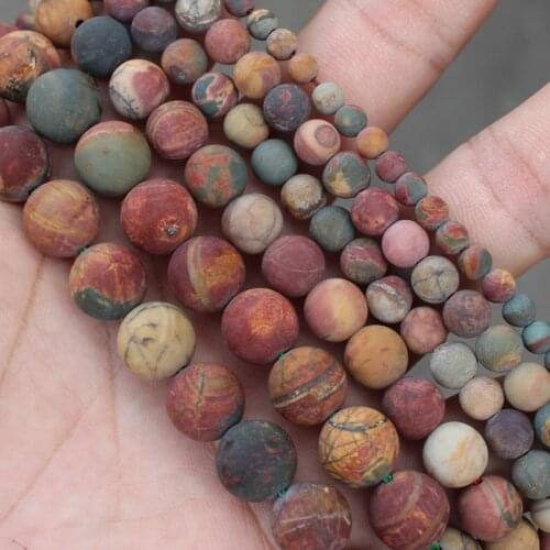 Frost/Matte Natural Red Turquoise/Picasso Round Loose Beads, For DIY Jewelry Making !We provide mixed wholesale for all items