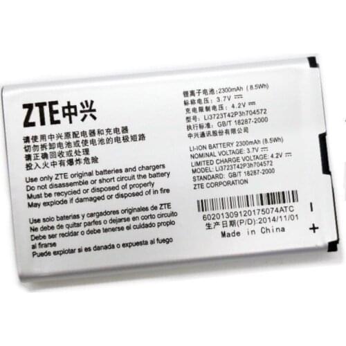 NEW Original 2300mAh 3.7V Li3723T42P3h704572 Replacement Battery for ZTE MF90M MF91 MF90 4G WIFI Router Modem Batteries