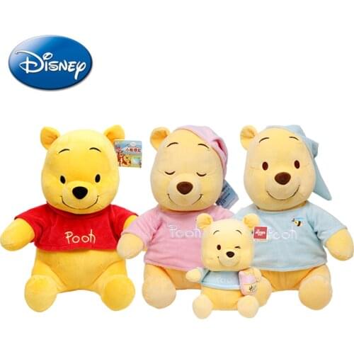 Original Disney 30cm Winnie the Pooh Honey Pot Sleepwear Bear Animal Stuffed Plush Doll Cute Ragdoll Toy Children Birthday Gift