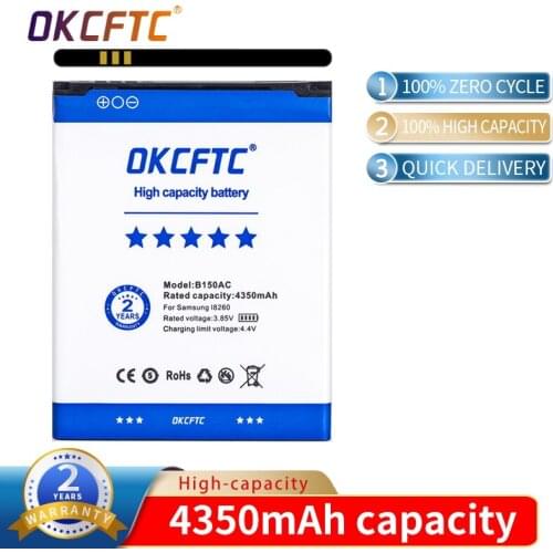 OKCFTC Original B150AE B150AC battery 4350mAh For Samsung Galaxy Core i8260 i8262 Galaxy Trend3 G3502 G3508 G3509 SM-G350E G350
