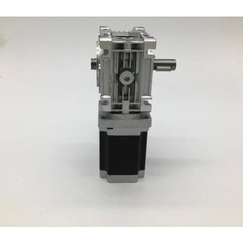 Ratio10:1 RV030 Speed Reducer Worm Gearbox 14mm output with Nema23 Stepper Motor 76MM 1.8NM 260Oz-in kit For CNC Router