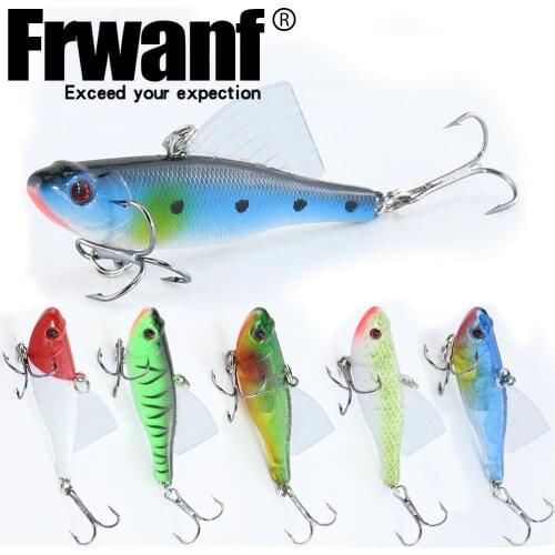 Wobble Lot of 6pcs 18g 65mm Fishing Lures hard artificial bait plastic with 6# hook life like Swimming Actions depth 1-2m