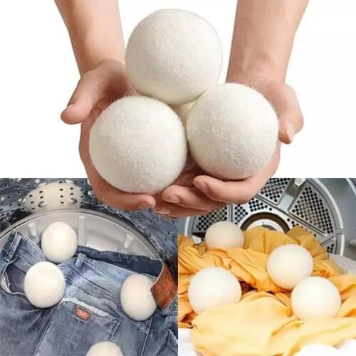 5/6/8cm Natural Wool Dryer Balls Organic Reusable Large Softener Laundry Washing Balls for Clothes Laundry Fabric Softener Clean