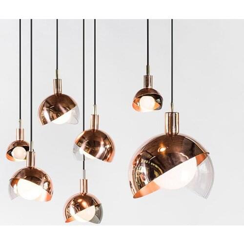 Nordic glass ball chandeliers ceiling country lamp shades nordic decoration home luzes de teto lamparas de techo