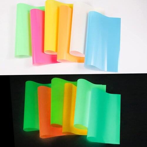 1 Roll 12"x20"/30.5cmx50cm Luminous glow in dark Heat Transfer Vinyl noctilucent Heat Press Machine Tshirt Iron On HTV