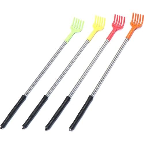 Telescopic Retractable Back Scratcher Body Massage Hackle Itch Stick Stainless Steel Claw Back Scraper Health Care