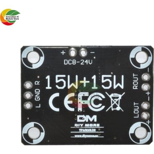TPA3110 Dual 15W 3A Digital Audio Stere Amplifier Module Board Mini Binaural 12V High Power ultra-PAM8610 DC 8V 15W+15W 2X15W