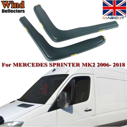 Magickit WIND RAIN SUN SMOKE GUARD DEFLECTORS FRONT 2PCS FOR MERCEDES SPRINTER MK2 2006-2018
