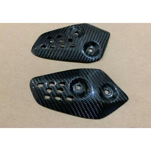 100% Carbon Fiber Rearset Foot Peg Mount Heel Guard Plates For Yamaha FZ07 MT07 2013-2018 MT 07 FZ 07