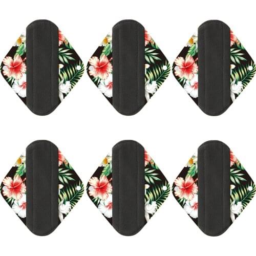 Health Feminine Hygiene bamboo charcoal Panty Liner Reusable Waterproof Bamboo Material Menstrual Cloth Sanitary Pads