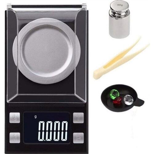 0.001g LCD Digital Jewelry Scales Lab Weight High Precision Scale Medicinal Use Portable Mini Electronic Balance