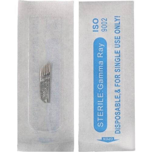 1Box 500Pcs 3 rows Line 18Pin Needle Permanent Eyebrow Makeup Needle Blades For Microblading Pen Manual Embroidery