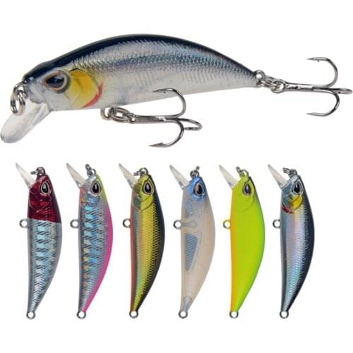 1pc Minnow Lure Bait Bionic Bait 5.5cm/5g 6 Color ABS Freshwater Bait Hard Bait Fishing Accessories