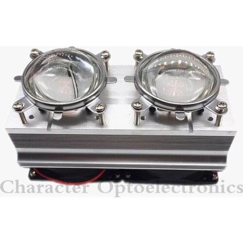 100W 200W High Power LED Heatsink cooling with fans 57mm /44mm / Lens +Reflector Bracket