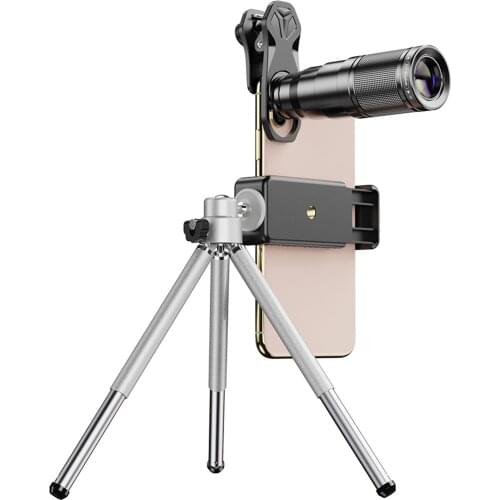 22X Clip-on Telephoto Camera Phone Lens Kit with Mini Tripod & Storage Bag
