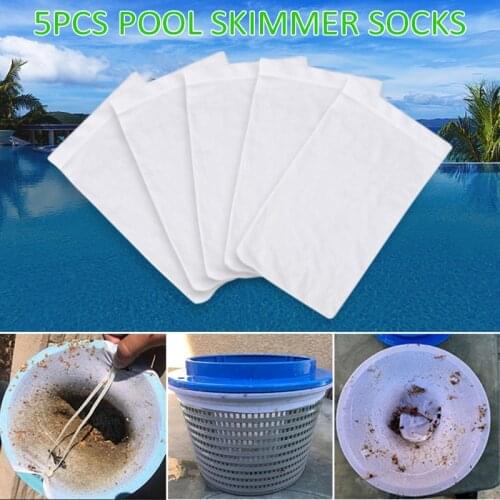 5PCS 13 * 22cm Pool Skimmer Socks Filter Replacement Savers for Basket Swimming Pool Supplies
