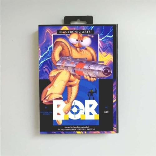 B.O.B BOB - USA Cover With Retail Box 16 Bit MD Game Card for Sega Megadrive Genesis Video Game Console