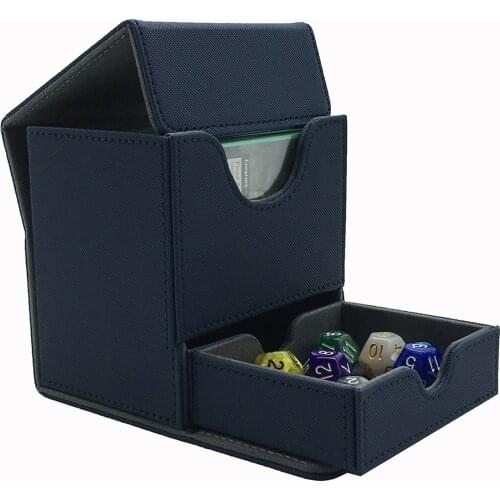 AEGIS GUARDIAN TCG Deck Case For Magic/Pokemon/YuGiOh Card Box Board Game Holder Container Satin Tower: 100+Blue