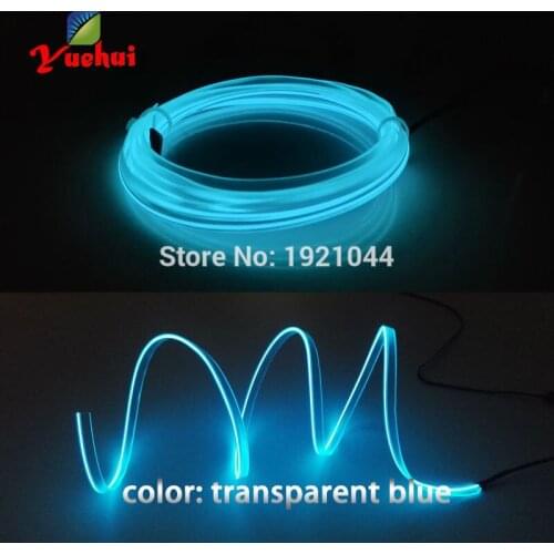 DC-3V 10 Colors Available 2.3mm-skirt 1M Trendy EL Wire RopeTube Flexible Neon Cold Light For Car Night Wedding Decoration