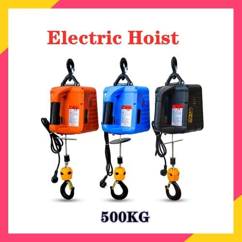 500KG Electric hoist Portable Electric Winch electric steel wire rope lifting hoist 220V/110V