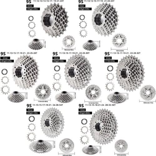 GXMF Bike Freewheel Cassette 9 Speed Cassette Fit for Mountain Bike, MTB, BMX, Sram,Road Bicycle