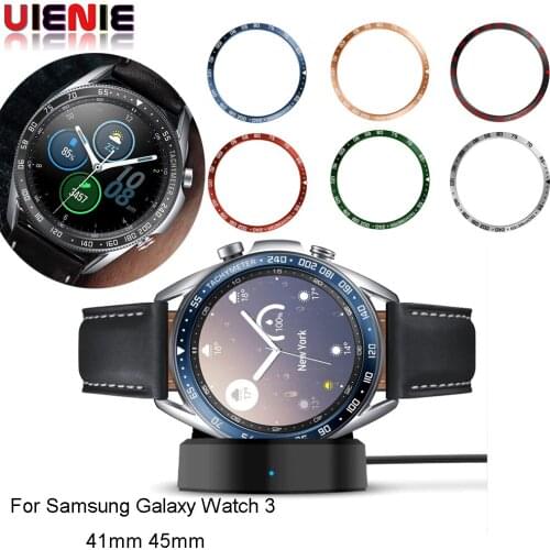 Bezel Ring Styling Frame For Samsung Galaxy Watch 3 41mm 45mm Protection Cover Adhesive Anti Scratch Stainless Steel Bezel