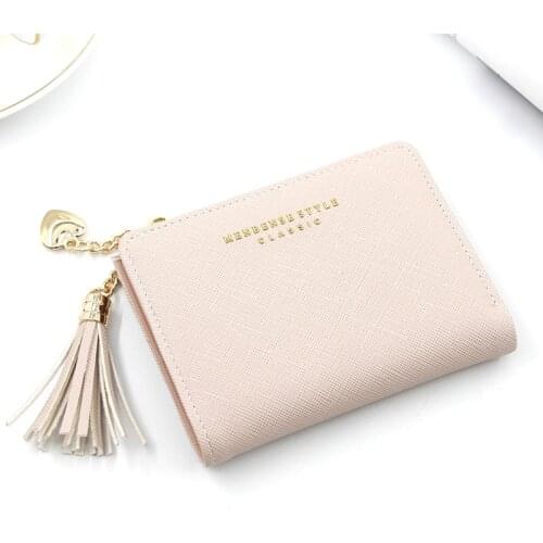 2020 Tassel Women Wallet Small Cute Wallet Women Short Leather Women Wallets Zipper Purses Portefeuille Female Purse Clutch