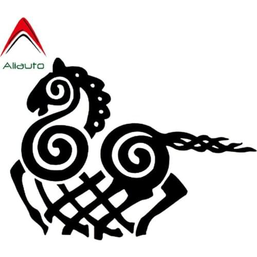 Aliauto Creative Car Sticker Cartoon Viking Odin Horse Vinyl Fashion Styling Accessories PVC Decal for Opel Astra H Jdm,12cm*9cm